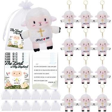 Imagem de Bicho de pelúcia LeYoha Christian Gifts Lamb 12 cm com chaveiro