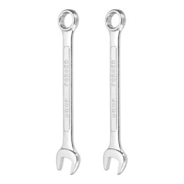 Imagem de HARFINGTON 2 peças de chave inglesa métrica de 13 mm, caixa de 12 pontos e chave inglesa de extremidade dupla de aço zincado de extremidade aberta para conserto de móveis de tubos automotivos, faça