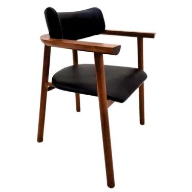 Imagem de Cadeira Tramontina Maruja Ritmo em Madeira Tauari com Estofado Preto