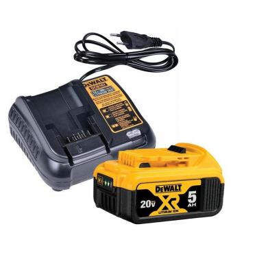 Imagem de Kit 1 Bateria 5Ah 20V Dcb205 E Carregador Dcb107 Bivolt