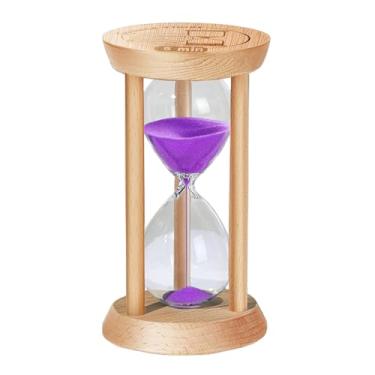Imagem de Temporizador de areia de madeira de 5 minutos, pequeno relógio de areia ampulheta de 5 minutos, Reloj De Arenai, ampulheta de vidro de hora para casa, escritório, decorativo, jogo, sala de aula