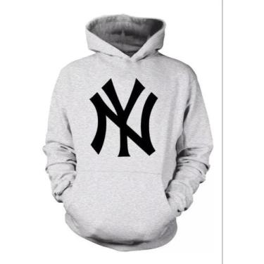 Imagem de Conjunto Blusa + Calça Moletom Canguru Capuz E Bolso Yankees New York 