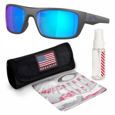Imagem de OAKLEY DROP POINT OO9367 Óculos de sol retangular com kit oficial de óculos, Cinza escuro fosco, 60 mm