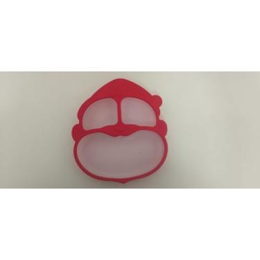 Imagem de Prato Infantil de Silicone, Tema Natalino, Vermelho