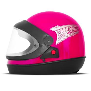 Imagem de Capacete Moto Automático Sport Moto Rosa Tam. 62