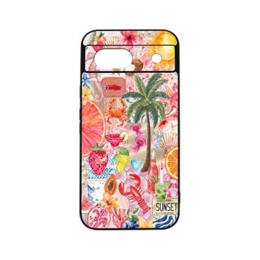 Imagem de qizjio Capa de telefone de verão à prova de choque com colagem protetora para Google Pixel 8A