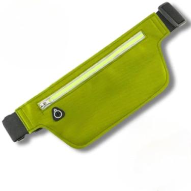 Imagem de Pochete Sport Esportiva Ultra Slim Esporte Corrida Fitness Academia Masculina Feminina Impermeável Refletiva Passeio(Verde)
