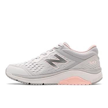 Imagem de New Balance Tênis de caminhada feminino 847 V4, Arctic Fox/vison prateado/soda pêssego, 7 Narrow
