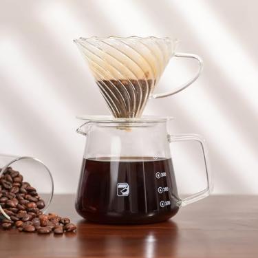 Imagem de Cafeteira Filtro V60 Coador de Cafe Vidro 600ml, Cafés Adequados para 1 a 3 Pessoas