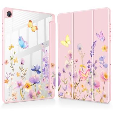 Imagem de Tuiklol Para Galaxy Tab A9 + /A9 Plus 27.9 cm 2023, suporte para caneta S com capa protetora transparente, capa traseira transparente, despertar/hibernar automaticamente, tablet Samsung Tab A9 Plus