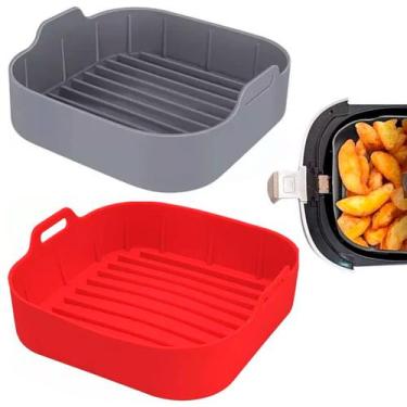 Imagem de Forma Quadrada para Fritadeira Eletrica Air Fryer - 16cm x 16cm x 5cm 