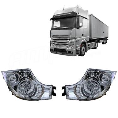 Imagem de Par Farol Principal Compatível Mercedes Actros Mp4 Após 2020