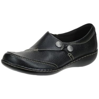 Imagem de Clarks Ashland Lane Q Mocassim feminino sem cadarço, Preto, 8.5 Wide