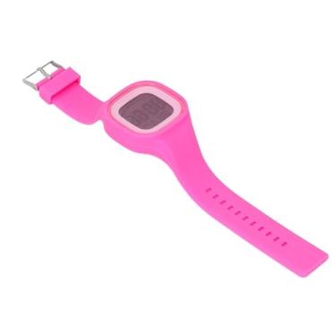 Imagem de Generic Relógio Digital Infantil, LED Backlight Soft 50m Impermeável Crianças Multifuncionais Multifuncionais Relógio Digital para Uso Diário (Rosa)