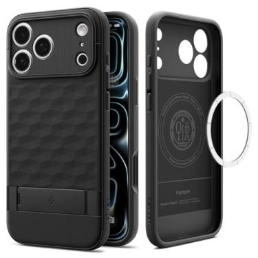 Imagem de Capa Spigen para iPhone 17 Pro, Parallax S [MagFit] projetada para Apple iPhone 17 Pro - Preto Fosco
