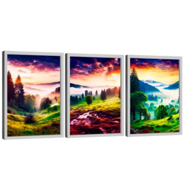Imagem de Quadro Decorativo Trio Paisagem Natural