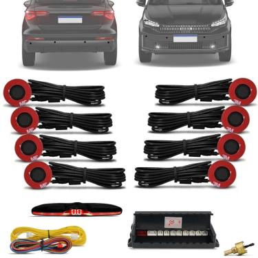 Imagem de Sensor de Estacionamento Embutido 8 Pontos 16mm Preto KX3