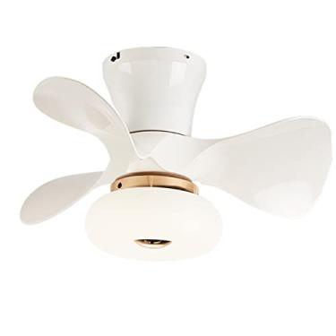 Imagem de Ventiladores de teto com luzes e controle remoto Silent Mini Led Ventilador de teto regulável Lustre 64W Ventilador de teto reversível com temporizador de 6 velocidades com iluminação para s