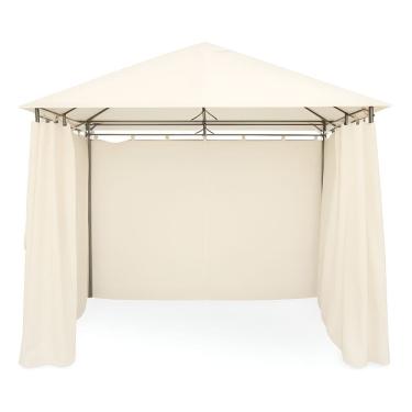 Imagem de Pergolado Gazebo Bege 3x3m Aco Para Area Externa Taupe Bege