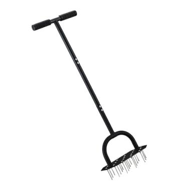 Imagem de Baoblaze Aerador de gramado, com 19 pontas, de metal, eficiente, ferramentas de jardim, remoção de palha, aerador de solo, de grama para manutenção, fácil de