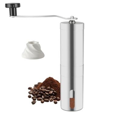 Imagem de Mongdio Moedor de café manual, moedor de café portátil com núcleo de moagem de cerâmica lavável, para viagens, acampamento e uso doméstico