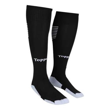 Imagem de Meião Topper Boleiro Futebol Profissional, Preto, 39-44