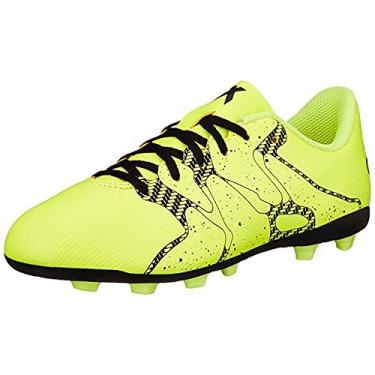 Imagem de adidas Tênis de futebol Performance X 15,4 FG J (criança pequenacriança grande), Amarelo SolarAmarelo SolarPreto, 2 Little Kid