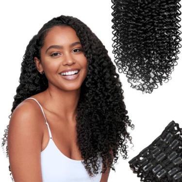 Imagem de Extensões Clip In SIYUSI Kinky Curly 3C 4A 100% Brazilian Remy