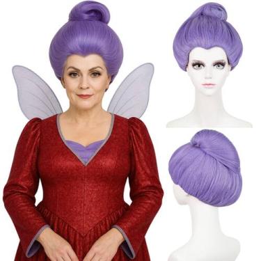 Imagem de Peruca Wiggy Mermaid Madrinha para mulher curta roxa clara