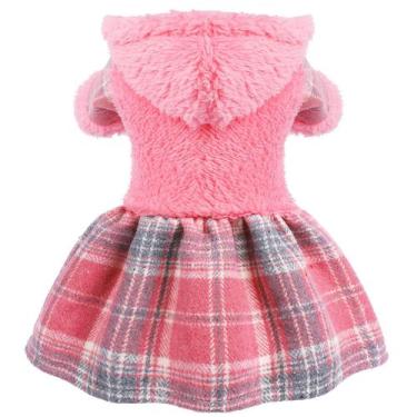 Imagem de Vestido de inverno para cães Sebaoyu, suéter de lã quente com capuz, r