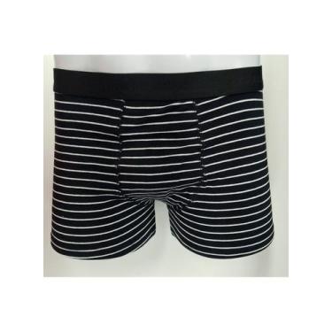 Imagem de Cueca Boxer Hering 77RQ Masculina Listrada Algodão T. P/XXG, P, 1a, Pr