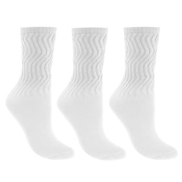 Imagem de Kit 3 Pares de Meias Selene Aeróbica Cano Médio Feminino