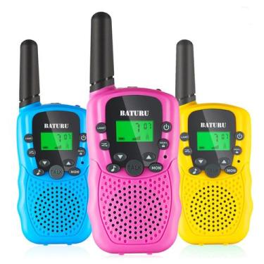 Imagem de Walkie Talkies BATURU para crianças com alcance de 5 km com lanterna d