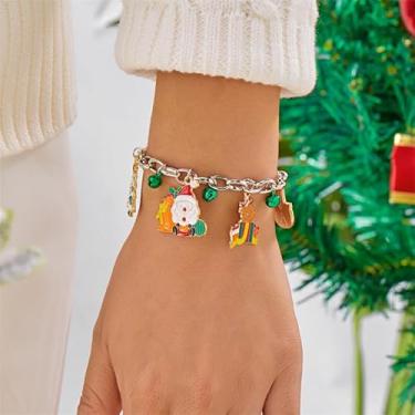 Imagem de Pulseiras de Natal, berloques, contas, contas, mulheres, decorações de árvores, presentes