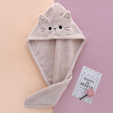 Imagem de Turbantes de cabelo para secagem úmida toalhas de cabelo para mulher encaracolada toalha de cabeça anti-frizz para secar rapidamente