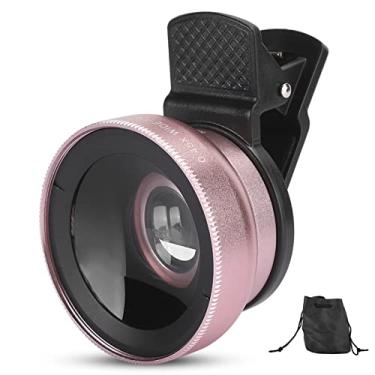Imagem de Lente de telefone, grande angular 0,45X + lente macro 12,5X para fotografia de smartphone e tablet