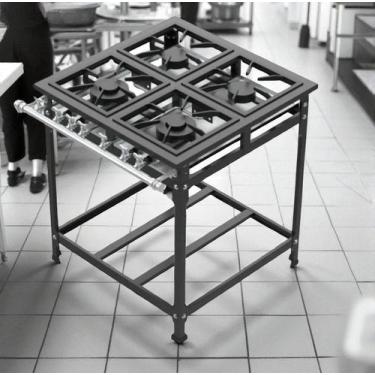 Imagem de Fogão Industrial 4 Bocas 40x40 P8 Leona - Mr Fogões