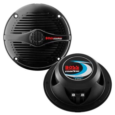 Imagem de BOSS Audio Systems MR50B Alto-falantes náuticos estéreo náuticos de 13,3 cm - 150 watts (par), 2 vias, áudio de gama completa, tweeters, coaxial, à prova de intempéries, vendido em pares