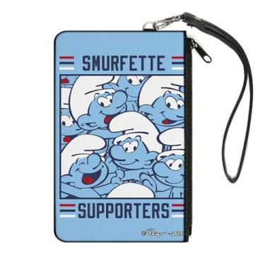 Imagem de Carteira The Smurfs, Zip Clutch, The Smurfs Smurfette Supporters Group Pose Azul Vermelho Branco, Tela, Multicor, G
