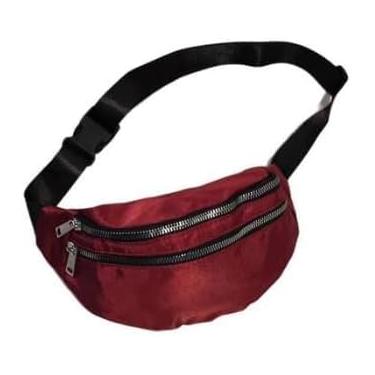 Imagem de Pochete Esportiva com 2 Compartimentos – Leve, Impermeável e Ajustável | Ideal para Corrida, Academia e Caminhada | Zíper Resistente, Design Ergonômico e Confortável (Vinho)