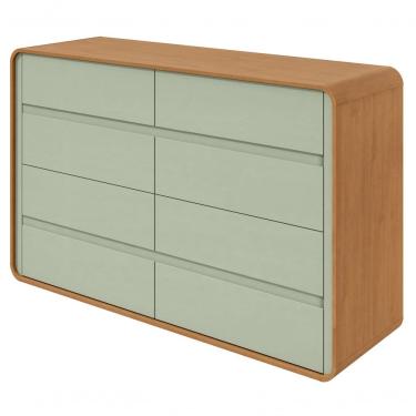 Imagem de Cômoda 8 Gavetas Loop - Lopas Amendoa Clean-salvia