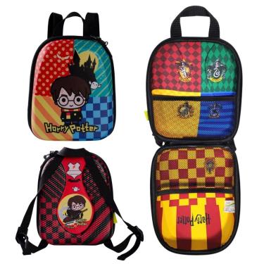 Imagem de Mochila De Costas Harry Potter Sonserina Grifinória Lufa-lufa Corvinal Hogwarts Resistente