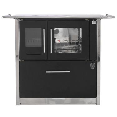 Imagem de Fogão A Lenha Eclipse Direito Preto Chapa Ferro Fundido N2