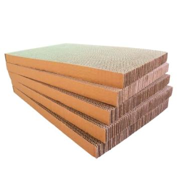 Imagem de Almofada para arranhar gatos 5 em 1, arranhador de papelão para gatos, arranhador para gatos internos, placa reversível para arranhar para gatos (pacote com 5)