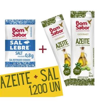 Imagem de Azeite Oliva + Sal Em Sache Lebre Bom Sabor - 1.200 un