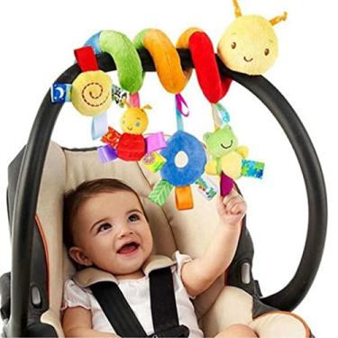Imagem de Brinquedo de Carrinho para Bebê Rastrillo Berço Minhoca Inseto Desenho Animado Plush Pendurado em Espiral Bebês Meninos e Meninas