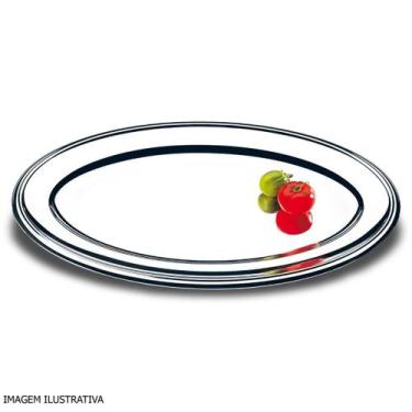 Imagem de Travessa Oval para Buffet Arienzo Brinox 68x43 cm em Aço Inox