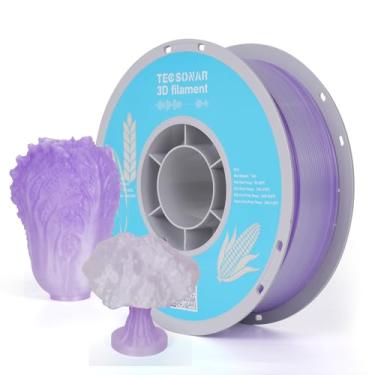 Imagem de TECSONAR TECSONAR Filamento de impressora 3D PLA de cristal arco-íris, carretel de 1 kg (1 kg) 1,75 mm PLA material de impressão 3D de mudança rápida de cor, filamento gradiente para a maioria das