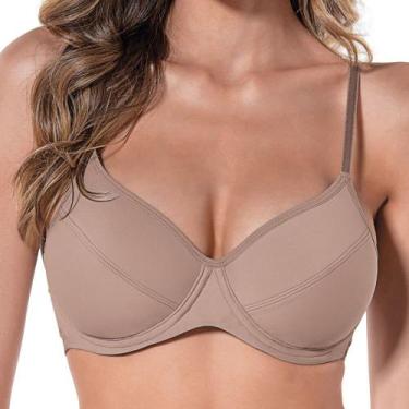 Imagem de Sutiã Redutor Sem Bojo DeMillus 64812 Com aro, Bege rosado, 52