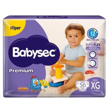 Imagem de Fralda Babysec Premium Hiper XG 56 Unidades, XG, 56